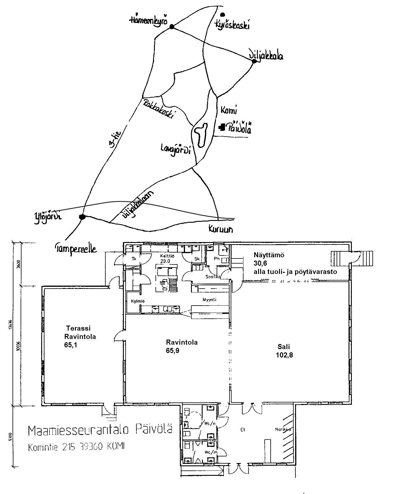 pohjapiirros ja kartta